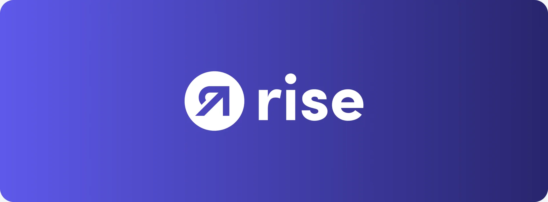Rise logo on a purple gradient