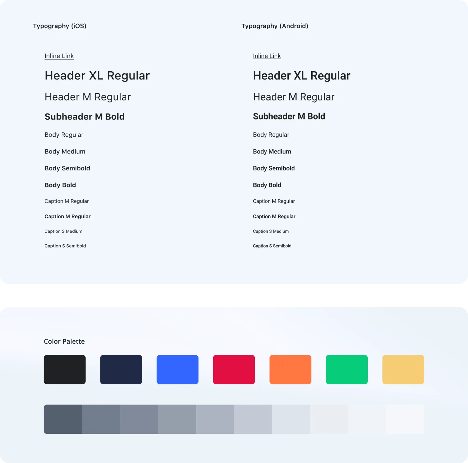 Moen — Style Primitives: Colors, Typography, and Shadows